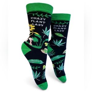 Ladies Crazy Plant 🌱 Lady Socks NWT